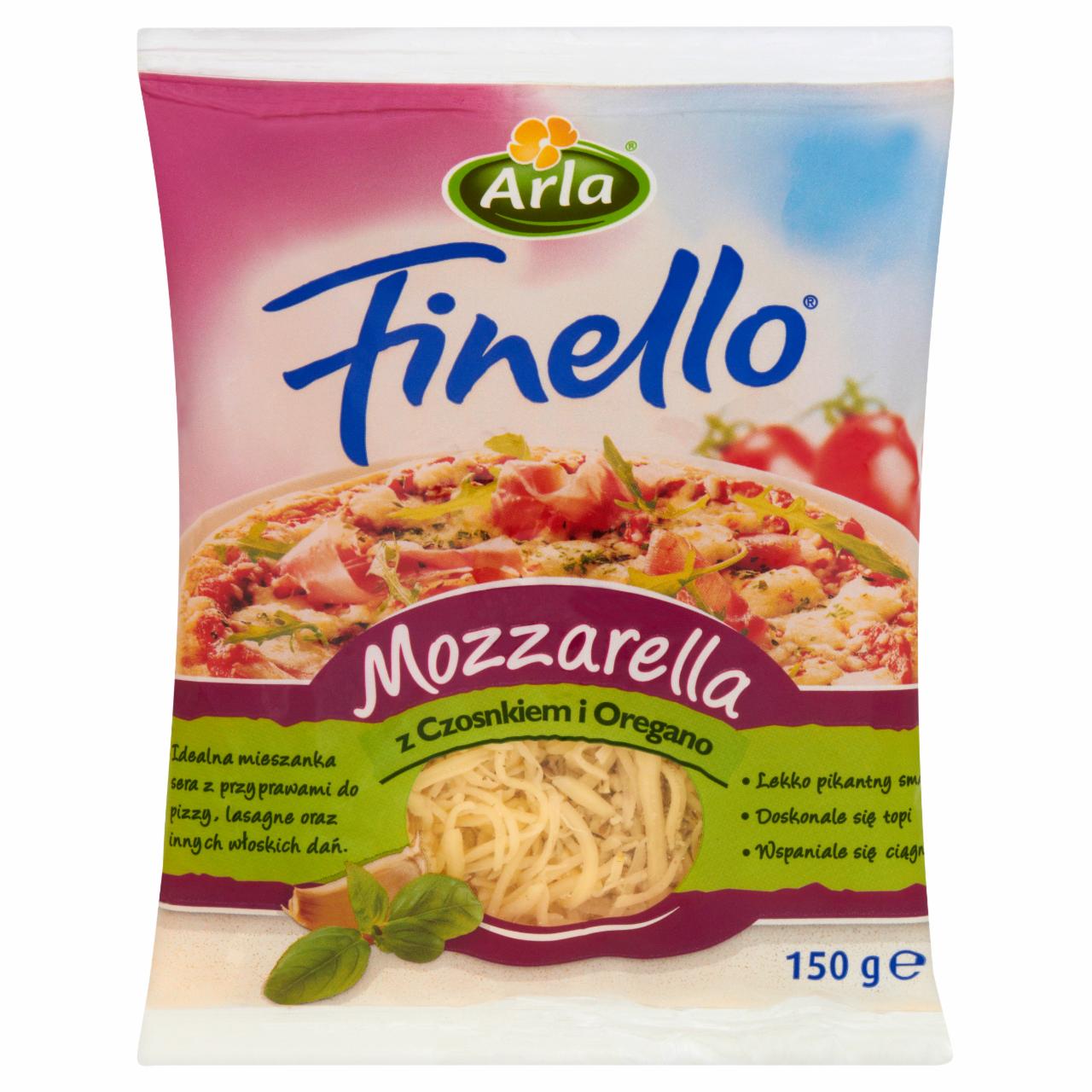 Zdjęcia - Arla Finello Ser Mozzarella z Czosnkiem i Oregano 150 g