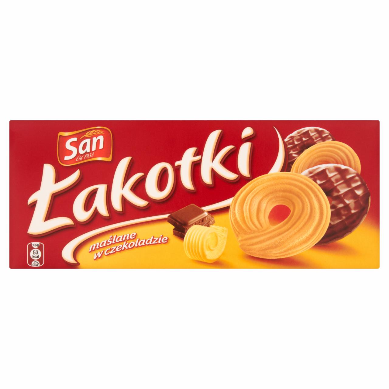 Zdjęcia - San Łakotki maślane w czekoladzie 190 g