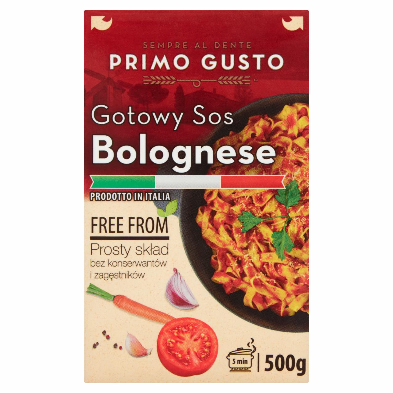Zdjęcia - Primo Gusto Free From Gotowy sos Bolognese 500 g