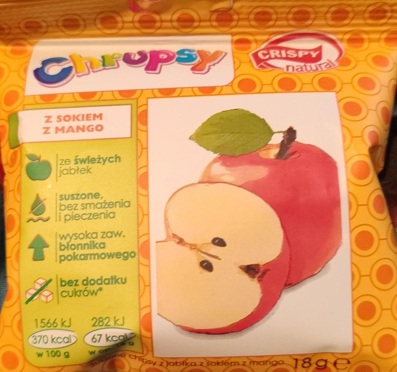 Zdjęcia - Suszone chipsy z jabłka z sosem mango Crispy Natural