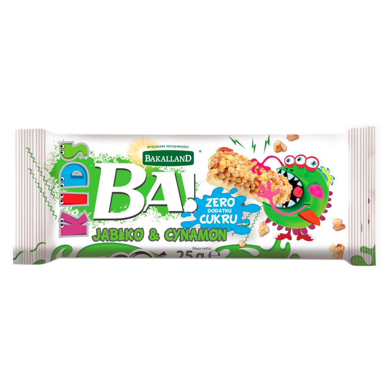 Zdjęcia - Bakalland Ba! Kids jabłko & cynamon Baton zbożowy 25 g