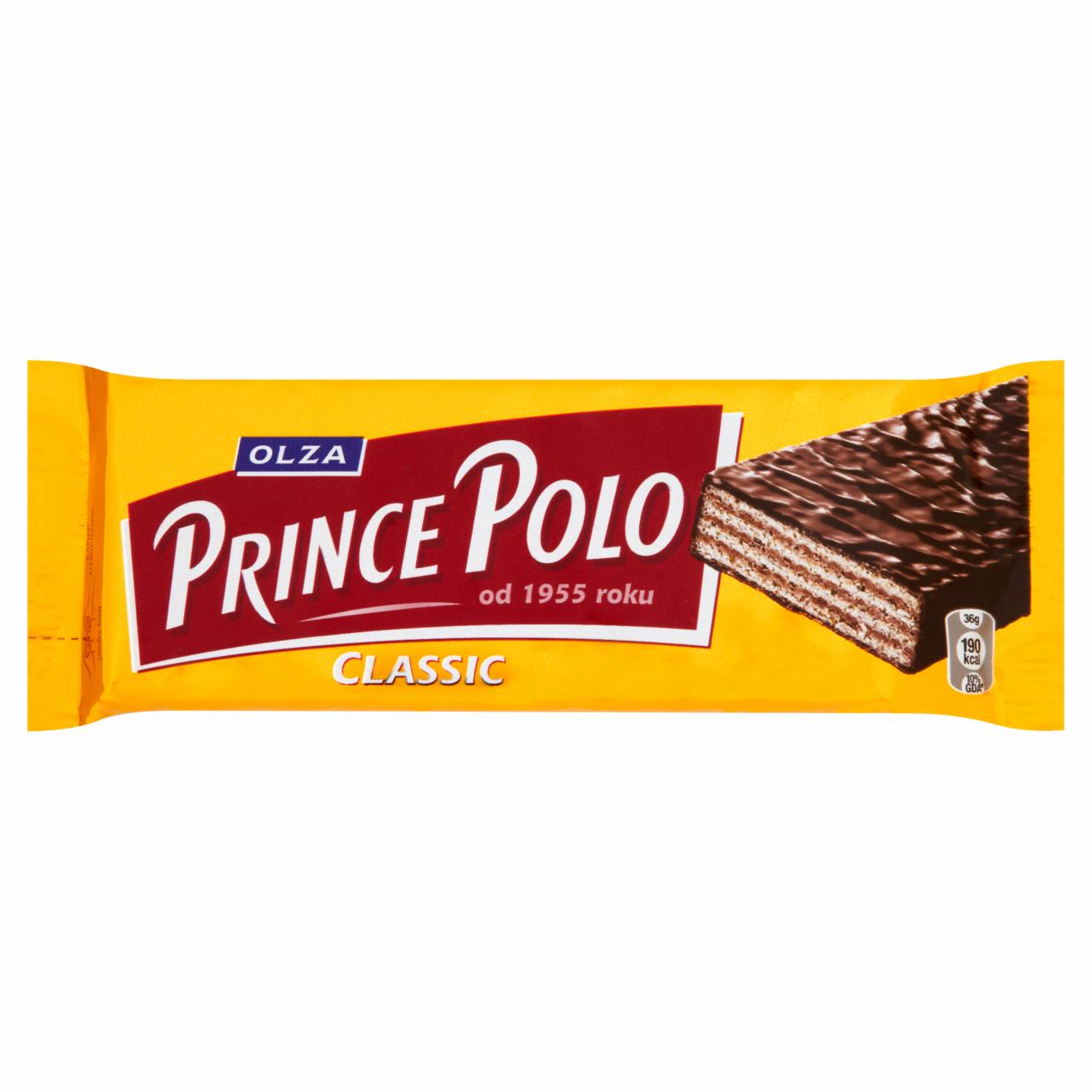 Zdjęcia - Olza Prince Polo Classic Kruchy wafelek z kremem kakaowym oblany czekoladą 36 g