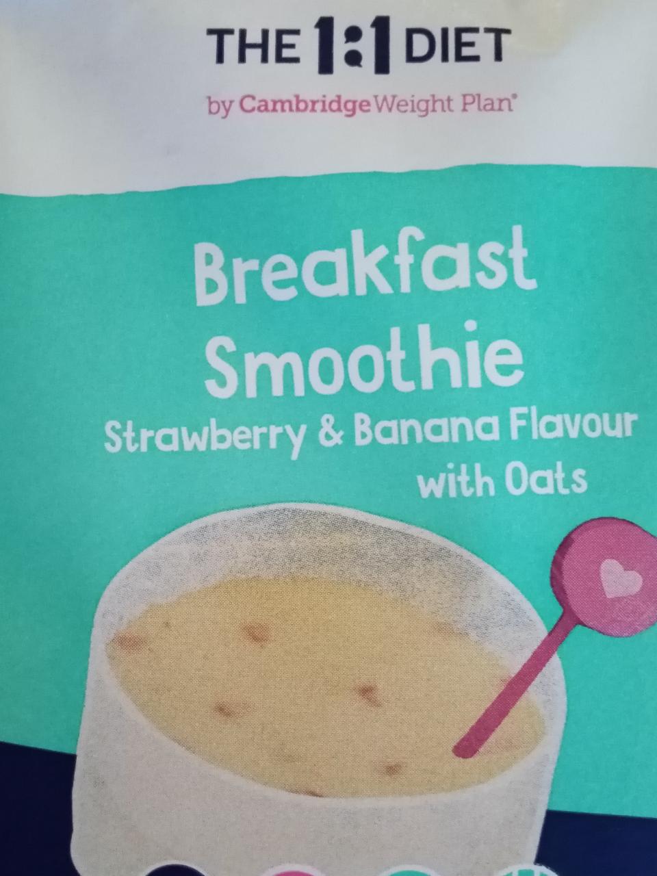 Zdjęcia - The 1:1 Diet Breakfast Smoothie Strawberry Banana with Oats
