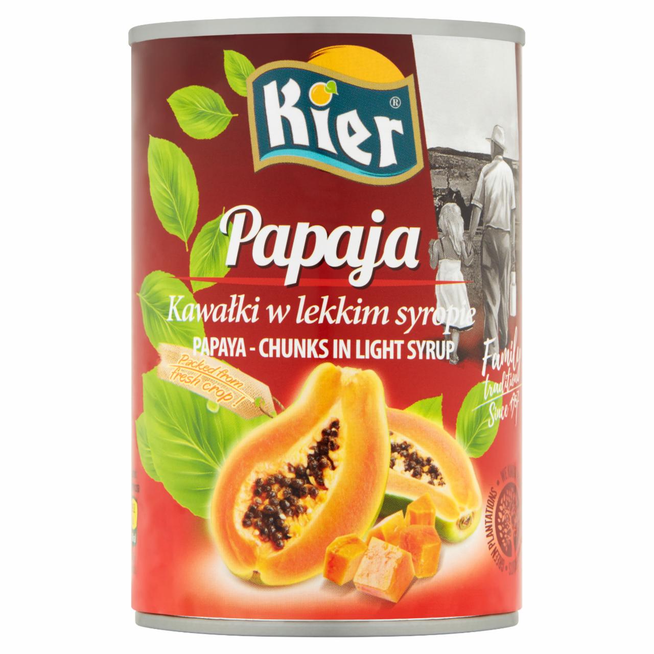 Zdjęcia - Kier Papaja kawałki w lekkim w syropie 425 g