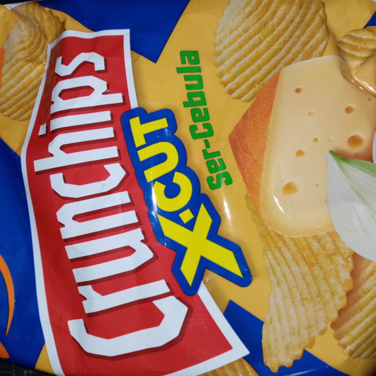 Zdjęcia - Crunchips X-Cut Chipsy ziemniaczane o smaku ser-cebula 200 g