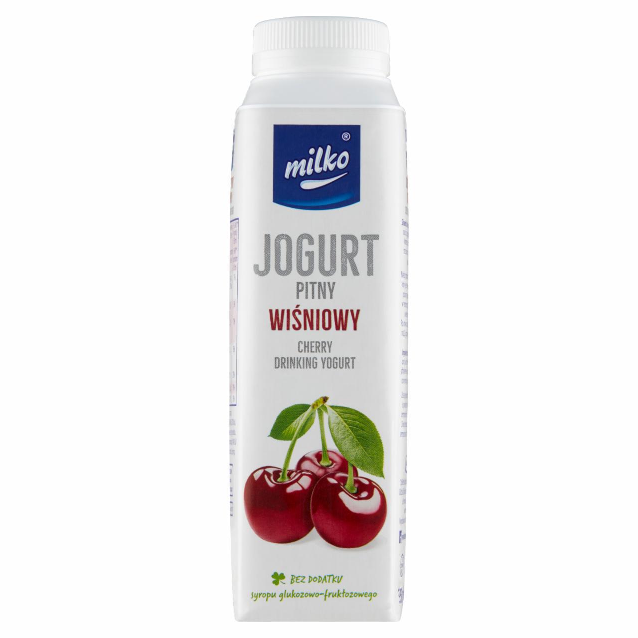 Zdjęcia - Milko Jogurt pitny wiśniowy 330 ml