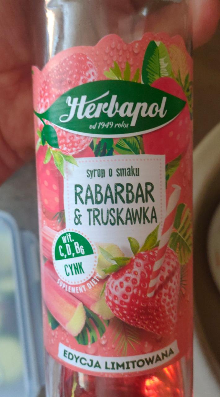 Zdjęcia - syrop o smaku rabarbar i truskawki herbapol