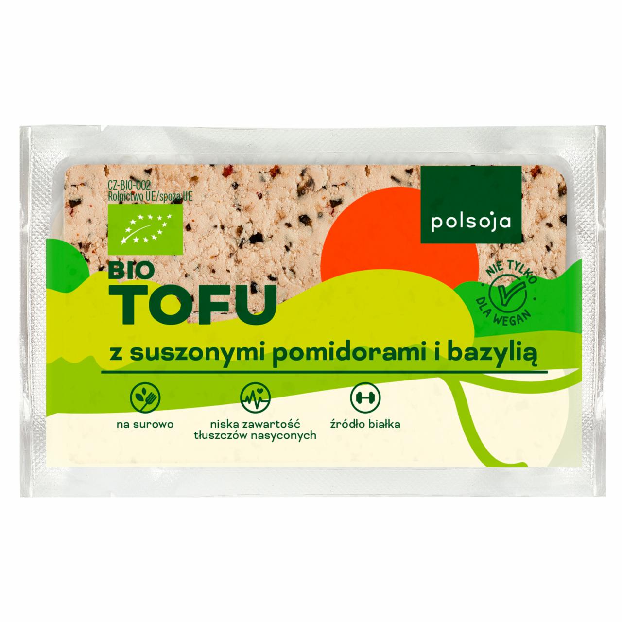 Zdjęcia - Polsoja Bio tofu z suszonymi pomidorami i bazylią 200 g