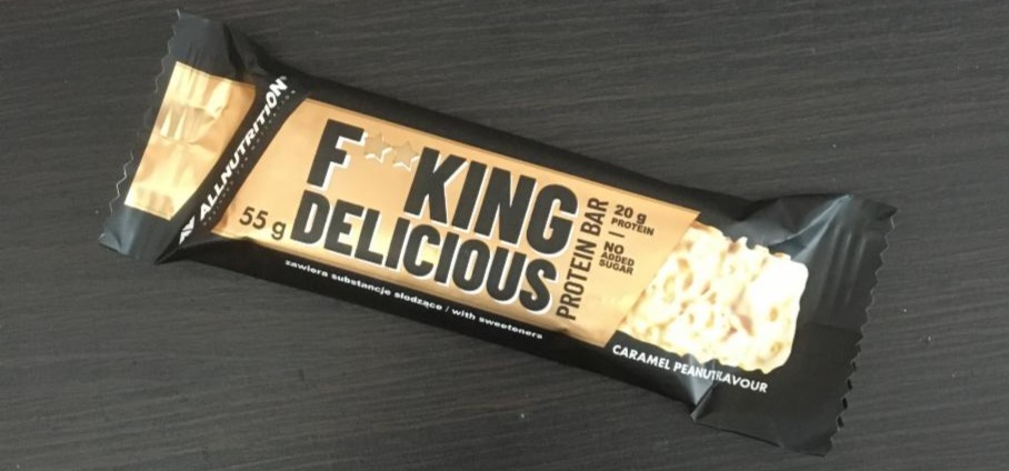 Zdjęcia - F**king delicious protein bar caramel peanut flavour Allnutrition