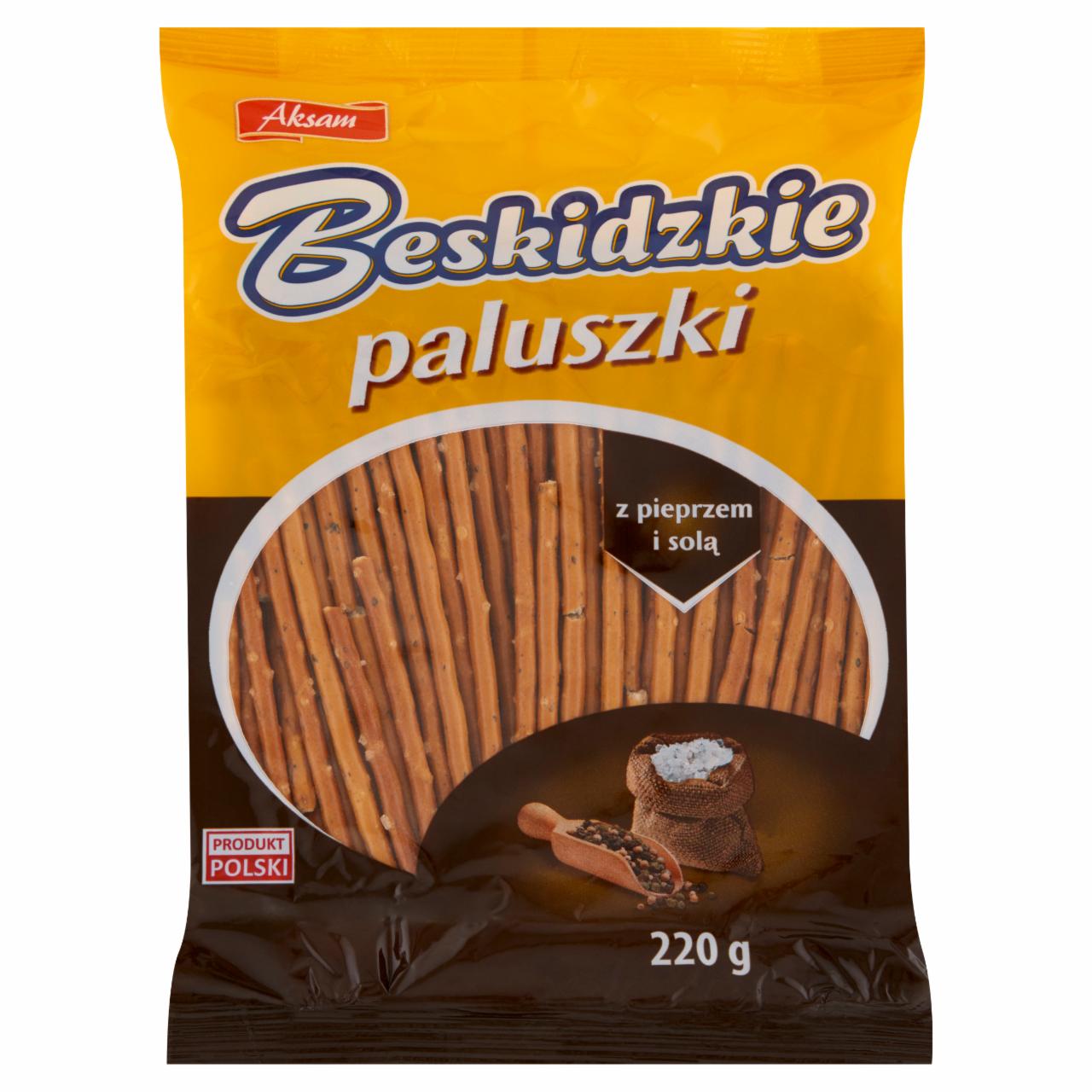 Zdjęcia - Aksam Beskidzkie Paluszki z pieprzem i solą 220 g