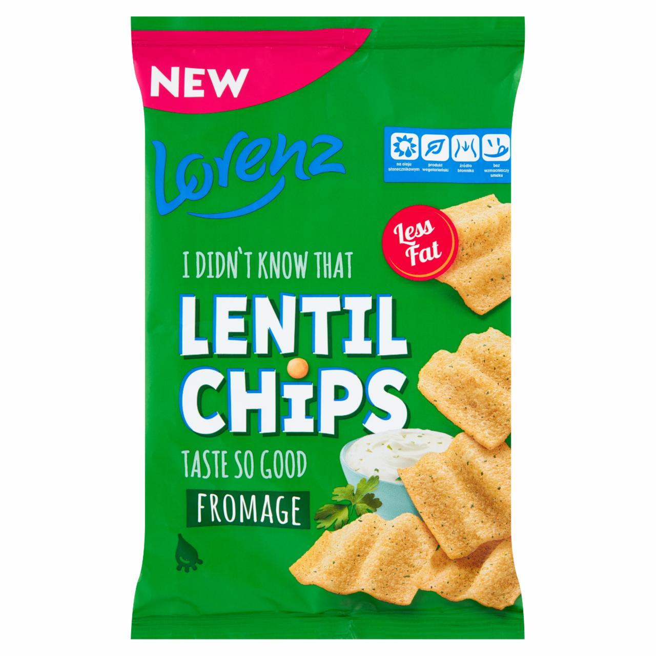 Zdjęcia - Lentil Chips Chrupki z soczewicy o smaku serka fromage 70 g