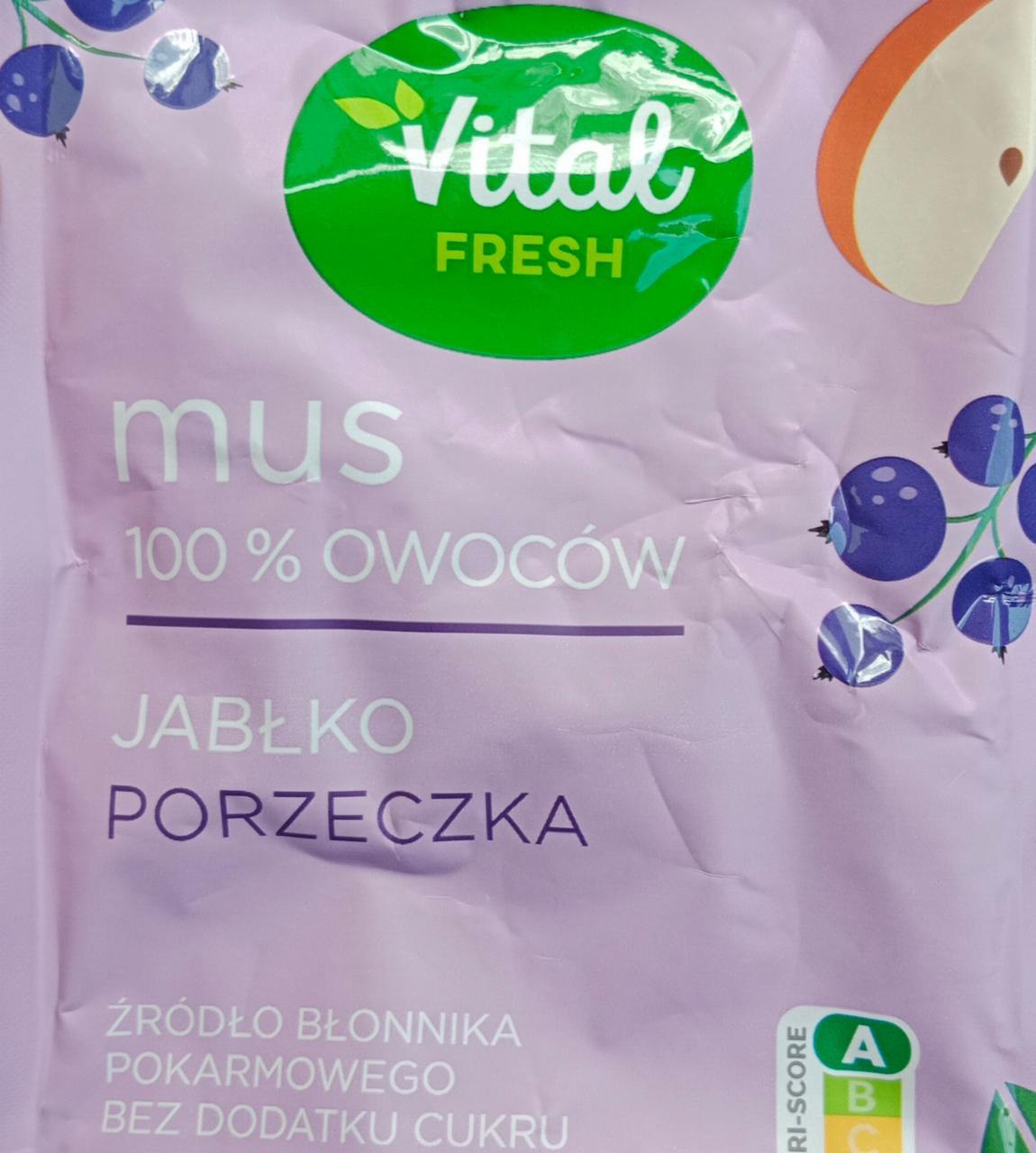 Zdjęcia - mus 100% owoców jabłko porzeczka Vital Fresh