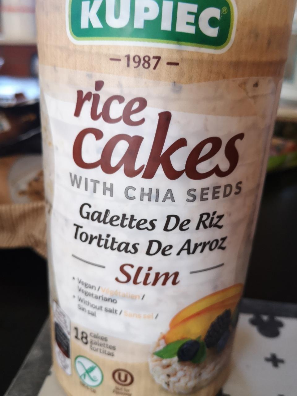 Zdjęcia - Kupiec Slim Wafle ryżowe z nasionami chia 90 g (18 sztuk)