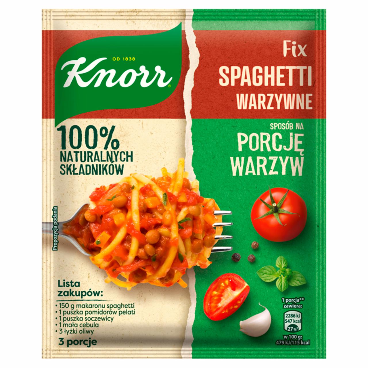 Zdjęcia - Knorr Fix Spaghetti warzywne 43 g