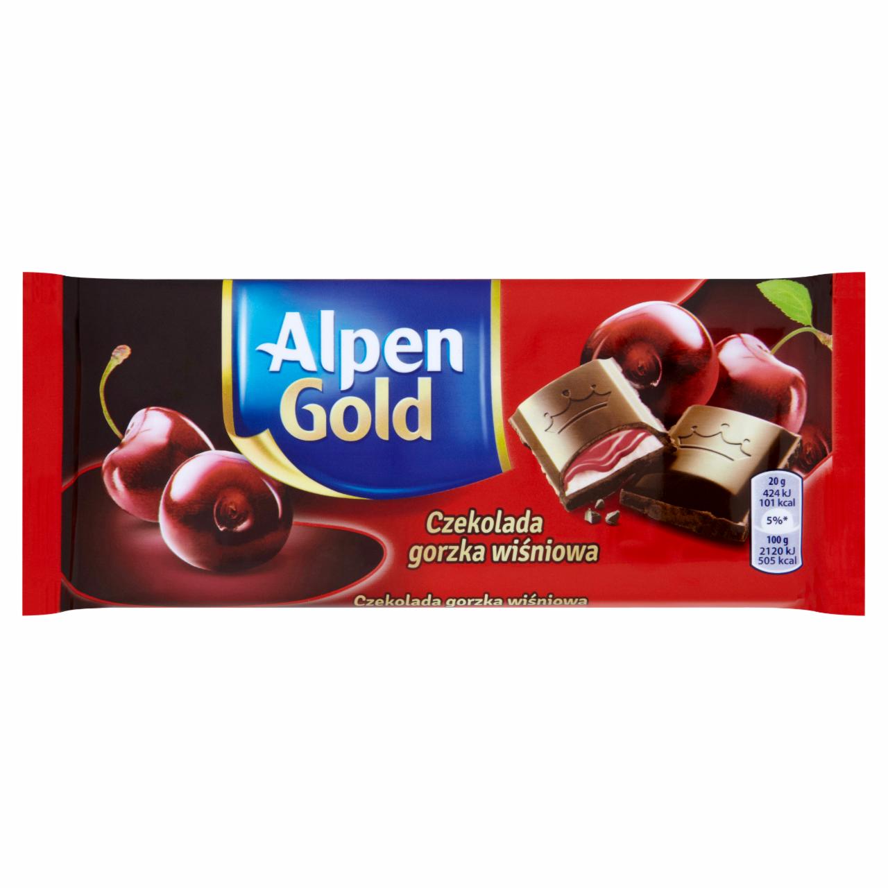 Zdjęcia - Alpen Gold Czekolada gorzka wiśniowa 100 g