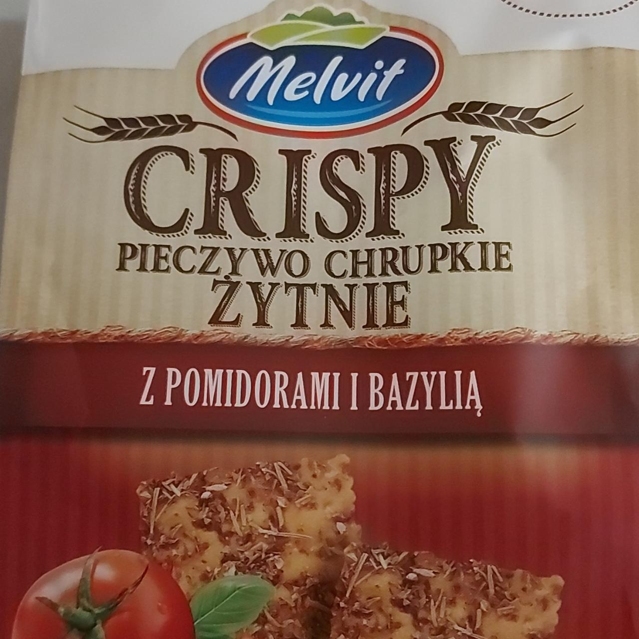 Zdjęcia - Crispy pieczywo chrupkie żytnie z pomidorami i bazylią Melvit