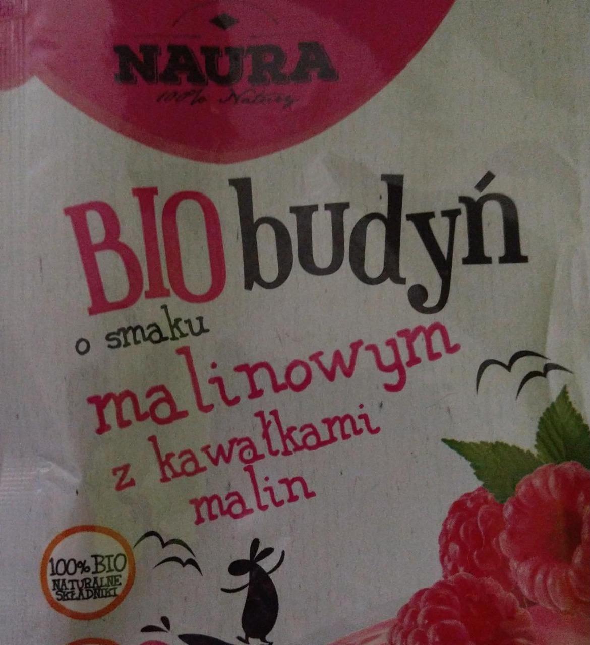 Zdjęcia - Bio budyń malinowy z malinami Naura