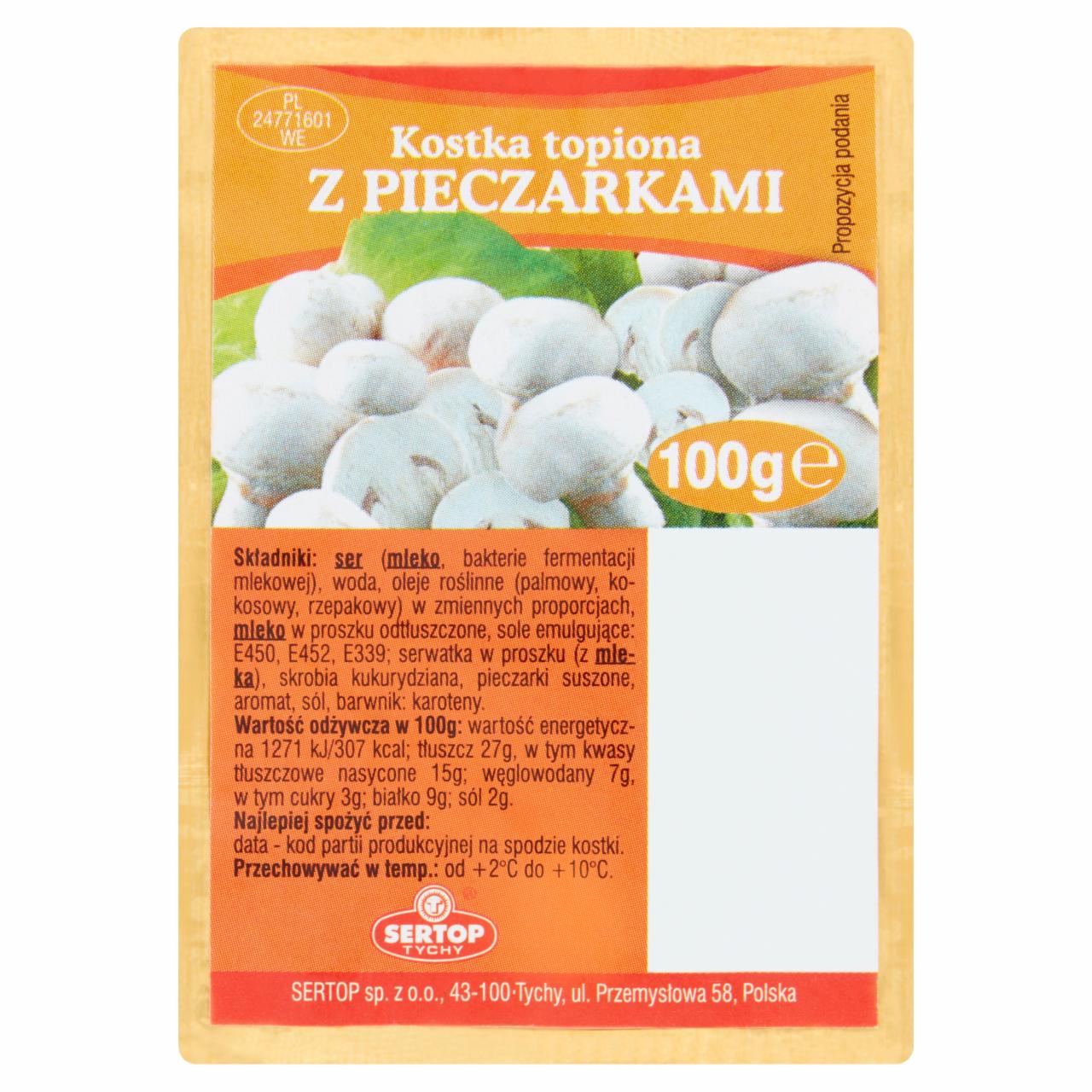 Zdjęcia - Sertop Tychy Kostka topiona z pieczarkami 100 g