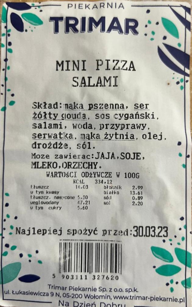 Zdjęcia - Mini pizza salami Piekarnia Trimar