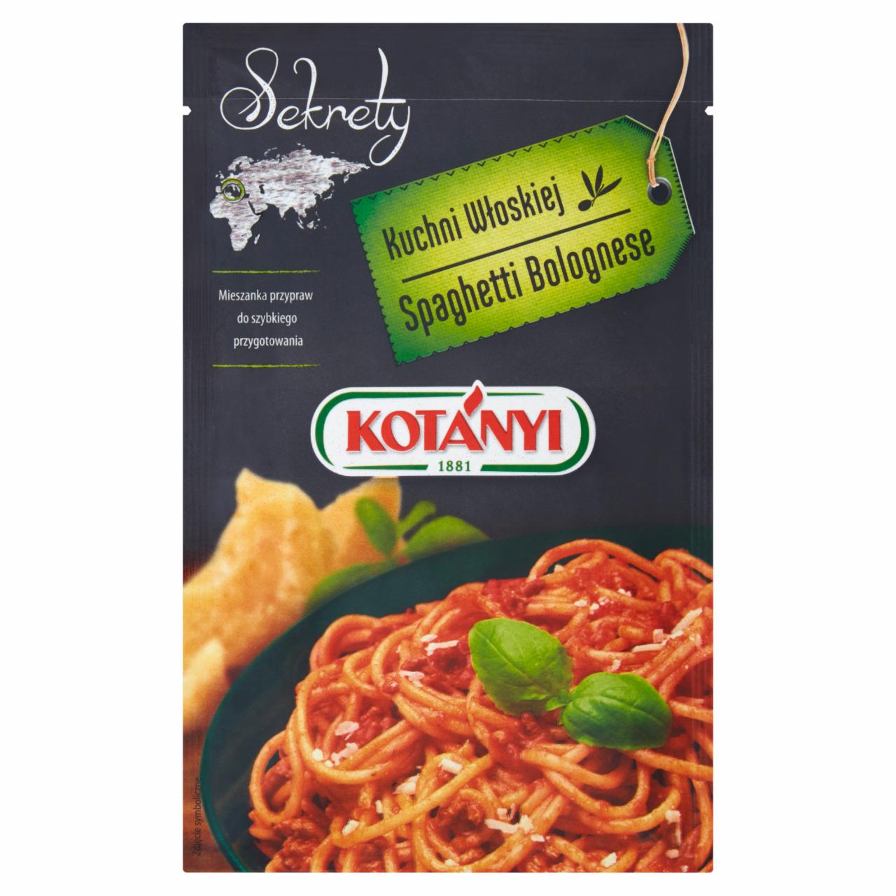 Zdjęcia - Kotányi Sekrety Kuchni Włoskiej Spaghetti Bolognese Mieszanka przypraw 19 g