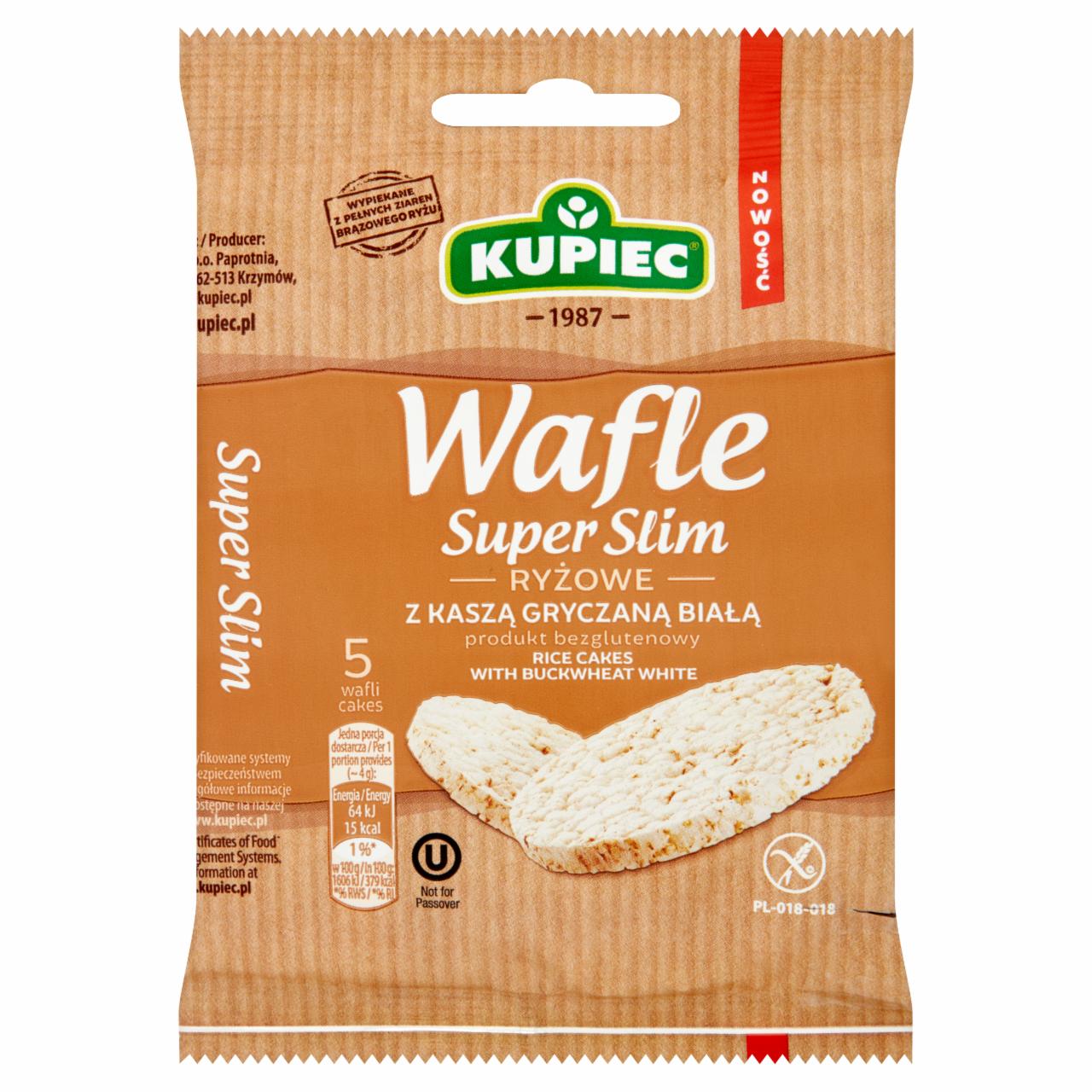 Zdjęcia - Kupiec Super Slim Wafle ryżowe z kaszą gryczaną białą 20 g (5 sztuk)