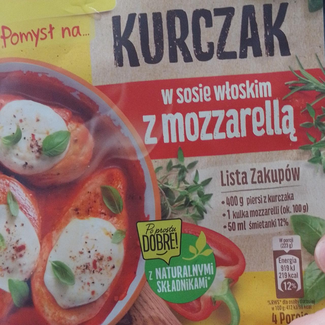 Zdjęcia - Pomysł na kurczak w sosie własnym z mozzarella Winiary