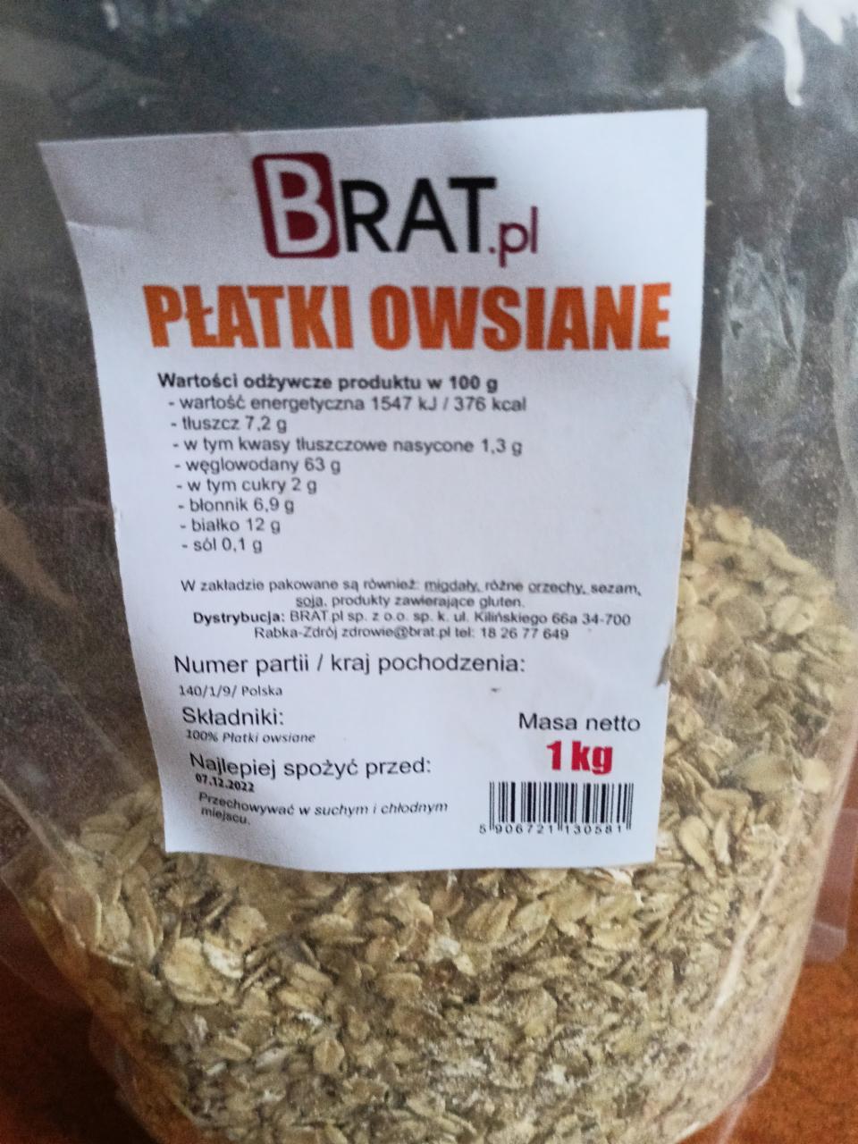 Zdjęcia - płatki owsiane BRAT.pl
