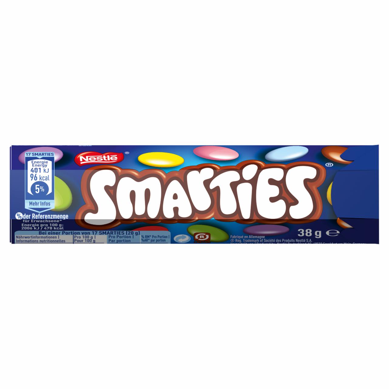 Zdjęcia - Smarties Mleczna czekolada w chrupiących cukrowych skorupkach 38 g
