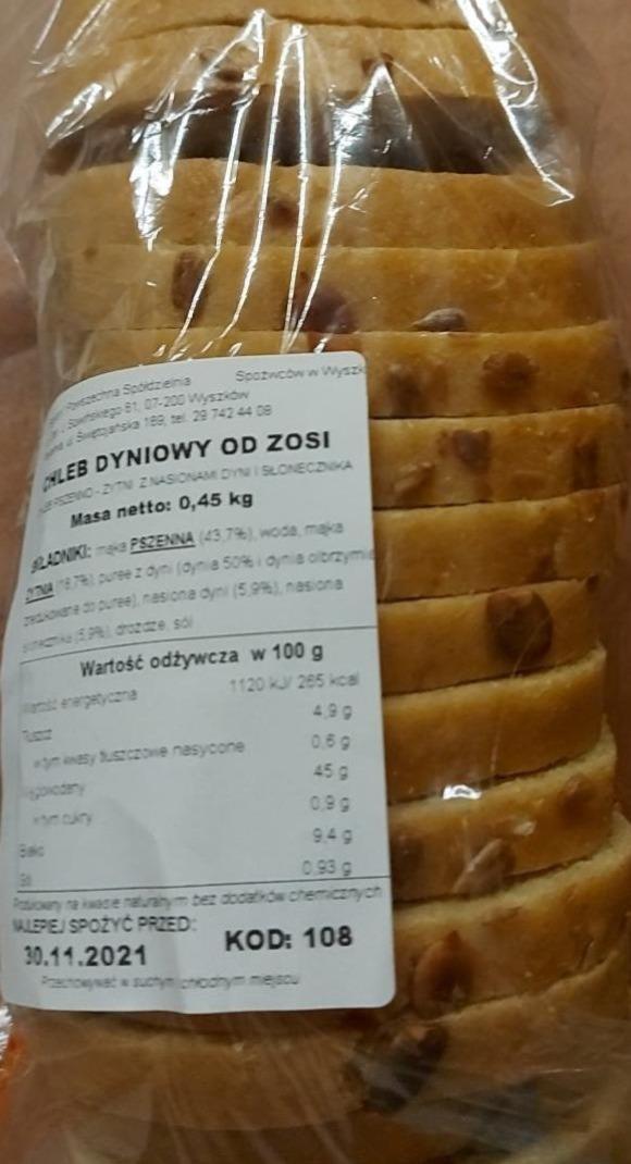 Zdjęcia - Chleb dyniowy od zosi Społem Wyszków
