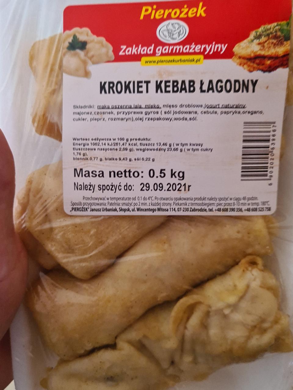 Zdjęcia - krokiet kebab łagodny pierożek