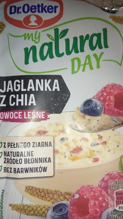 Zdjęcia - Dr. Oetker My Natural Day Jaglanka z chia owoce leśne 40 g