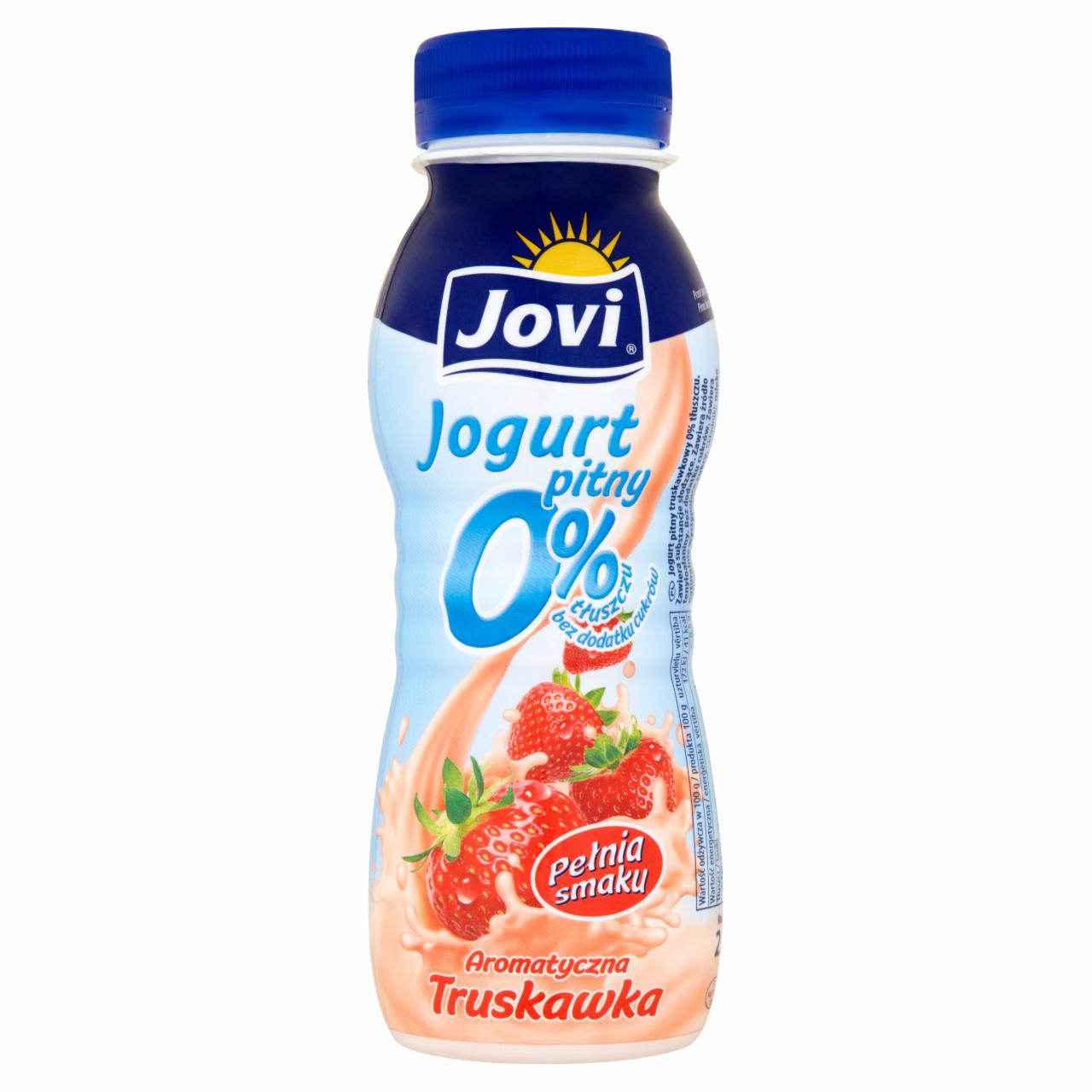 Zdjęcia - Jovi Jogurt pitny 0% aromatyczna truskawka 250 g