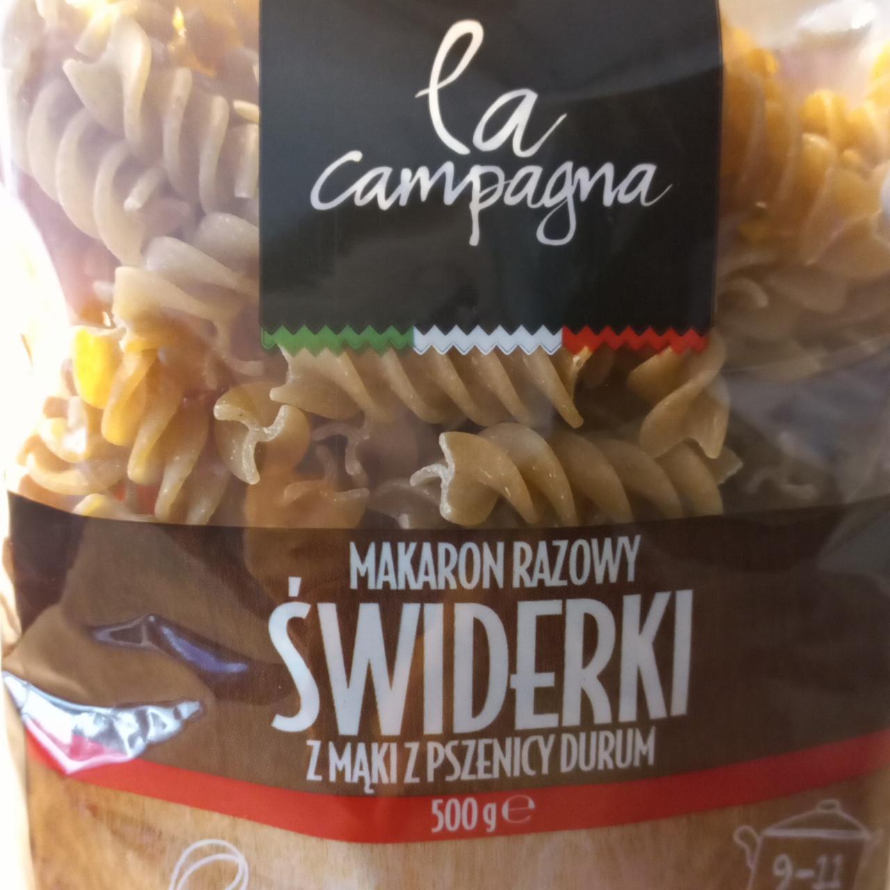 Zdjęcia - Makaron razowy świderki z mąki z pszenicy durum La campagna