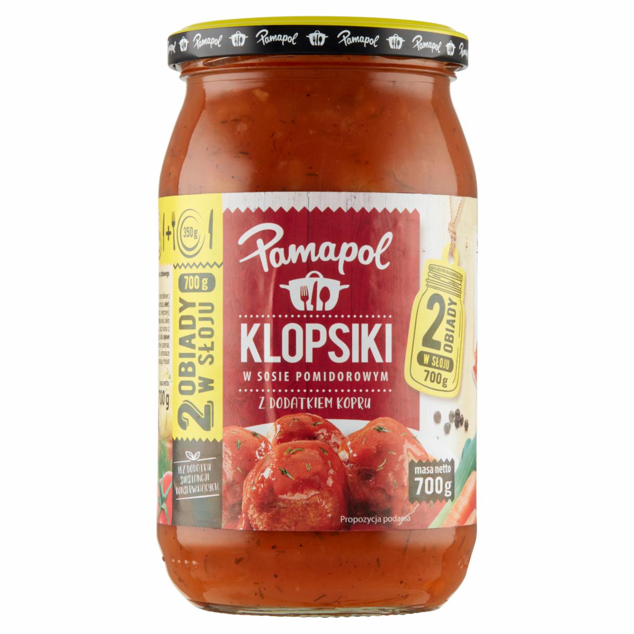 Zdjęcia - Pamapol Klopsiki w sosie pomidorowym z dodatkiem kopru 700 g