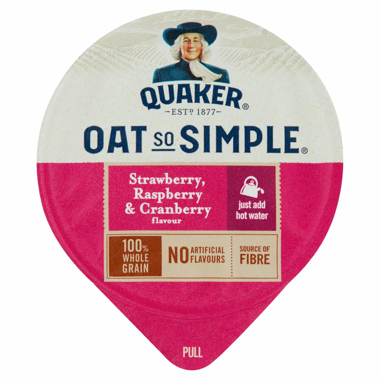 Zdjęcia - Quaker Oat So Simple Mieszanka do przygotowania owsianki o smaku truskawka malina żurawina 57 g