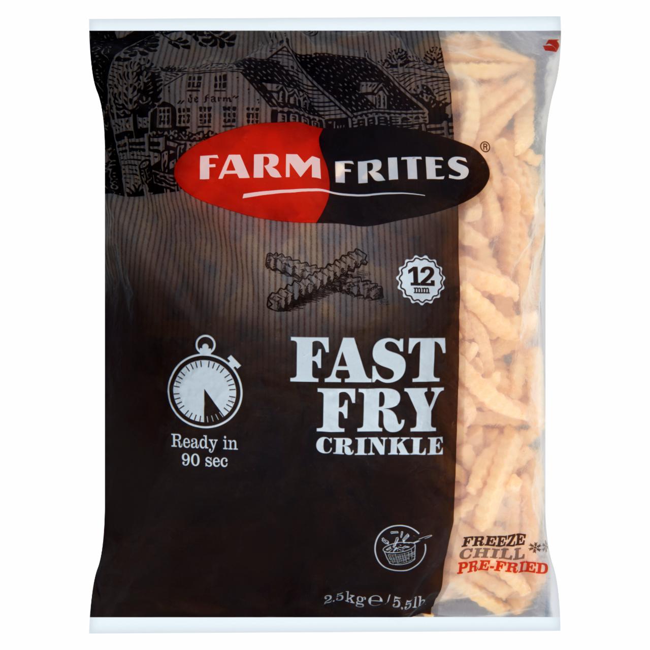 Zdjęcia - Farm Frites Wstępnie podsmażone głęboko zamrożone frytki ziemniaczane karbowane 12 mm 2,5 kg