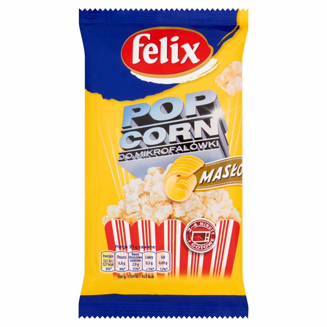 Zdjęcia - Felix Popcorn maślany do mikrofalówki 90 g