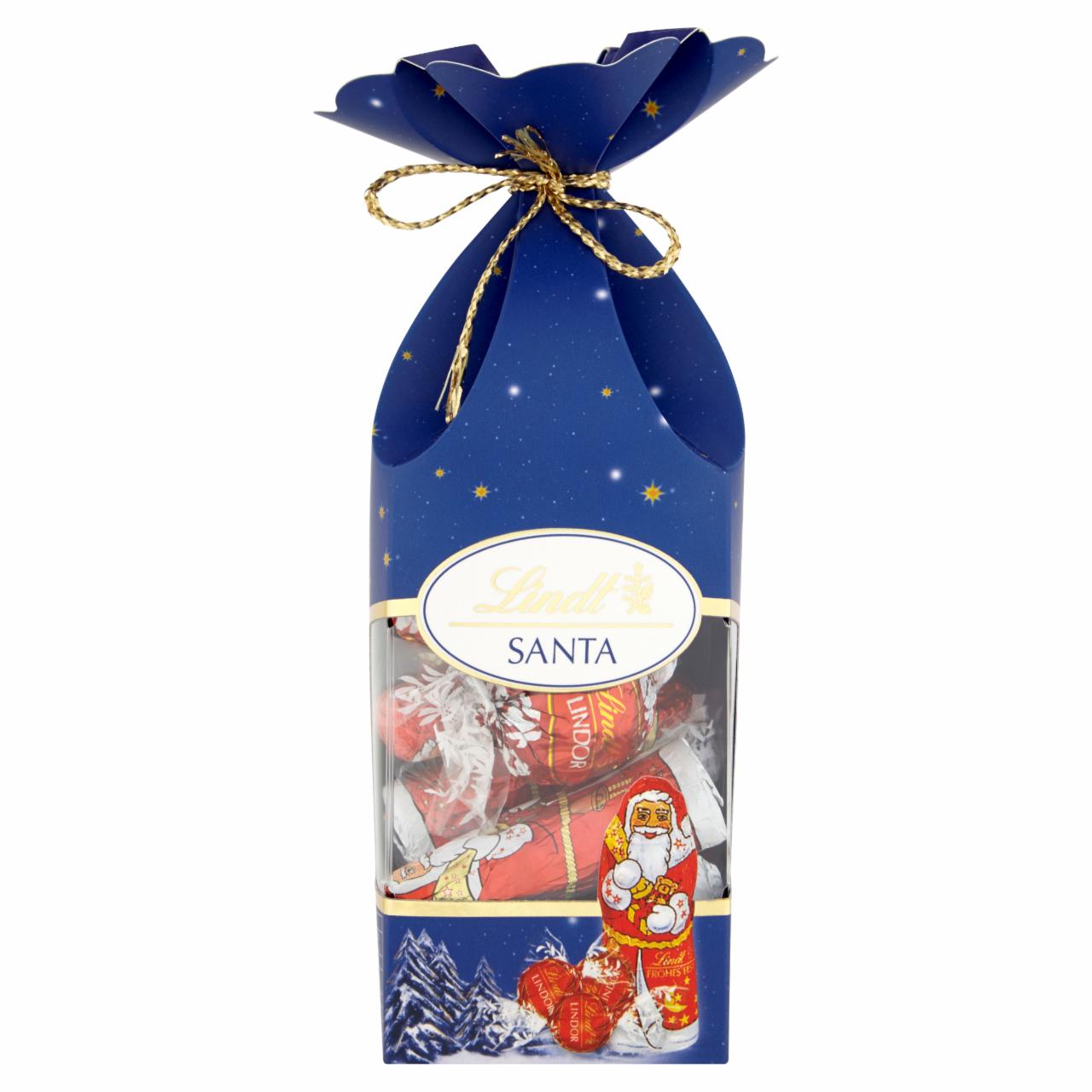 Zdjęcia - Lindt Lindor Mini mikołaje z mlecznej czekolady i pralinki z nadzieniem 87,5 g