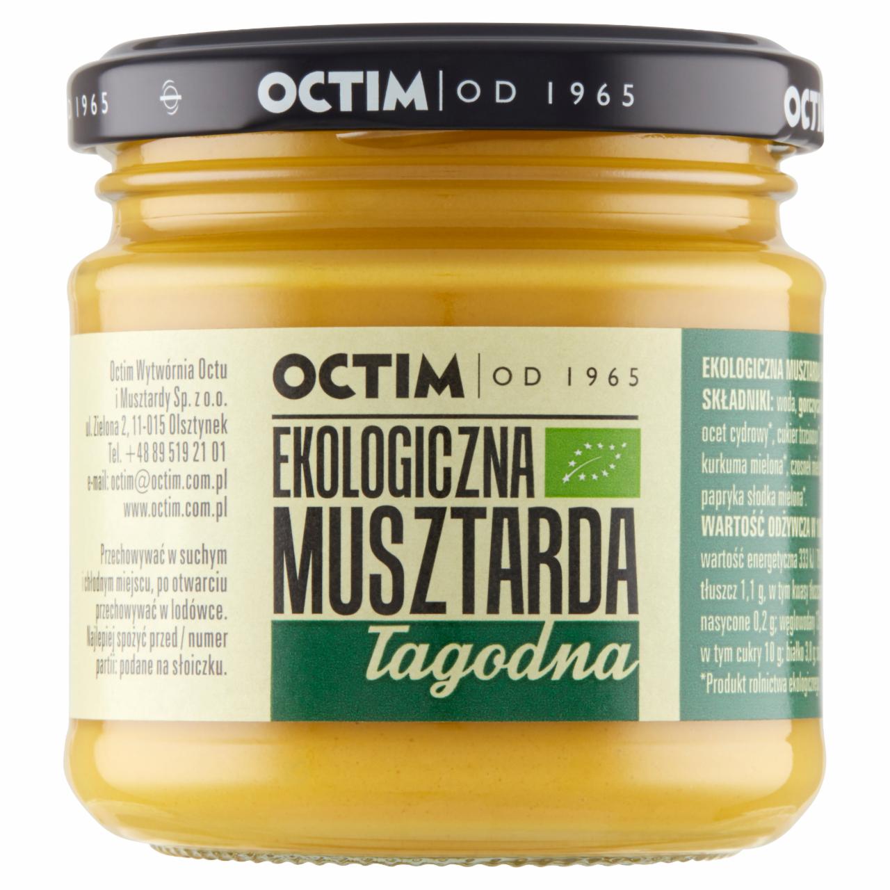 Zdjęcia - Octim Ekologiczna musztarda łagodna 180 g