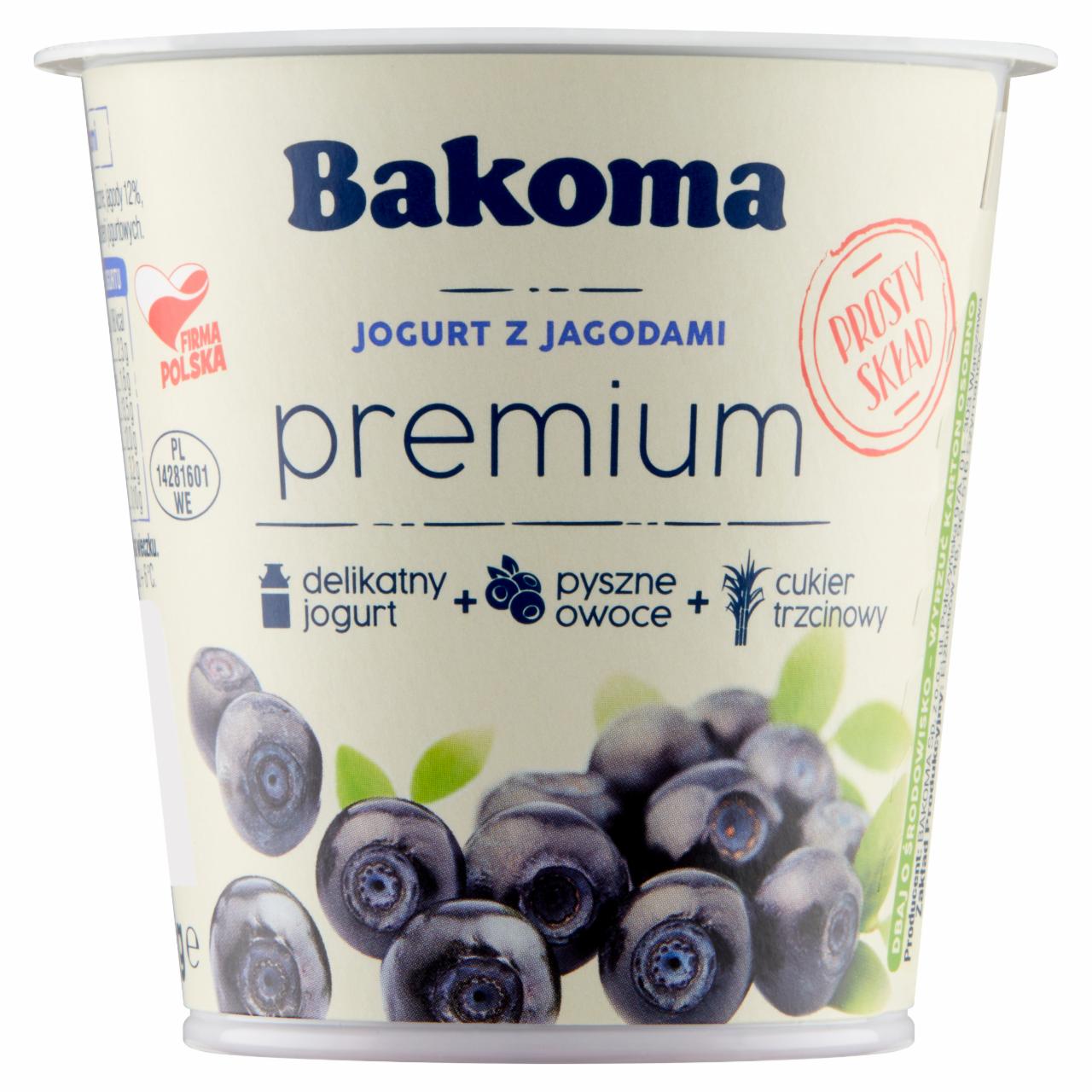 Zdjęcia - Bakoma Polskie Smaki Jogurt z jagodami 120 g