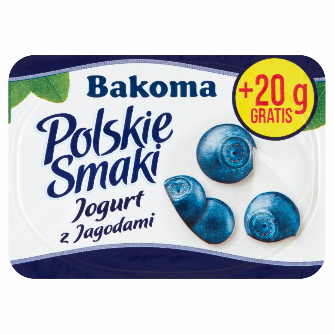 Zdjęcia - Bakoma Polskie Smaki Jogurt z jagodami 120 g
