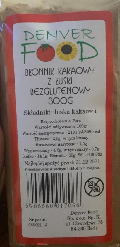 Zdjęcia - błonnik kakaowy z łuski bezglutenowy Denver Food