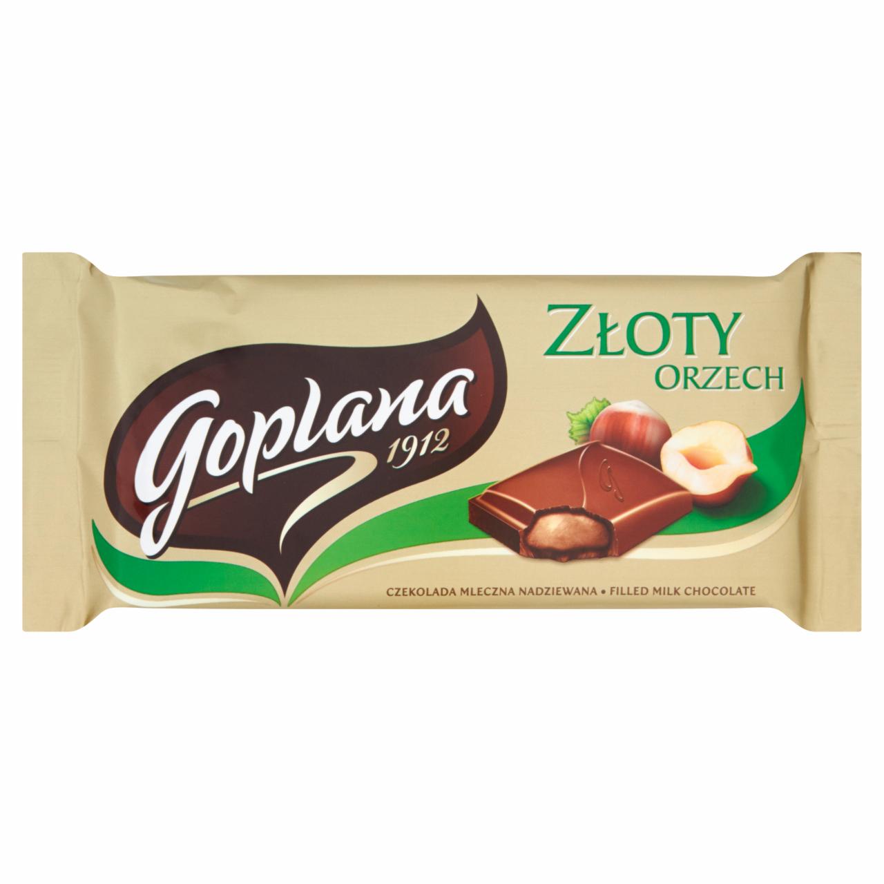 Zdjęcia - Goplana Złoty Orzech Czekolada mleczna nadziewana 90 g