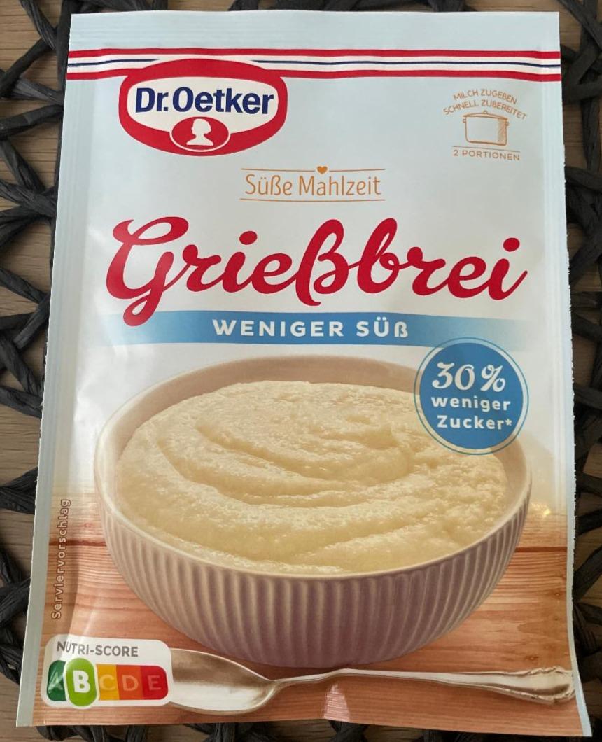 Zdjęcia - Grießbrei weniger Süß Dr.Oetker