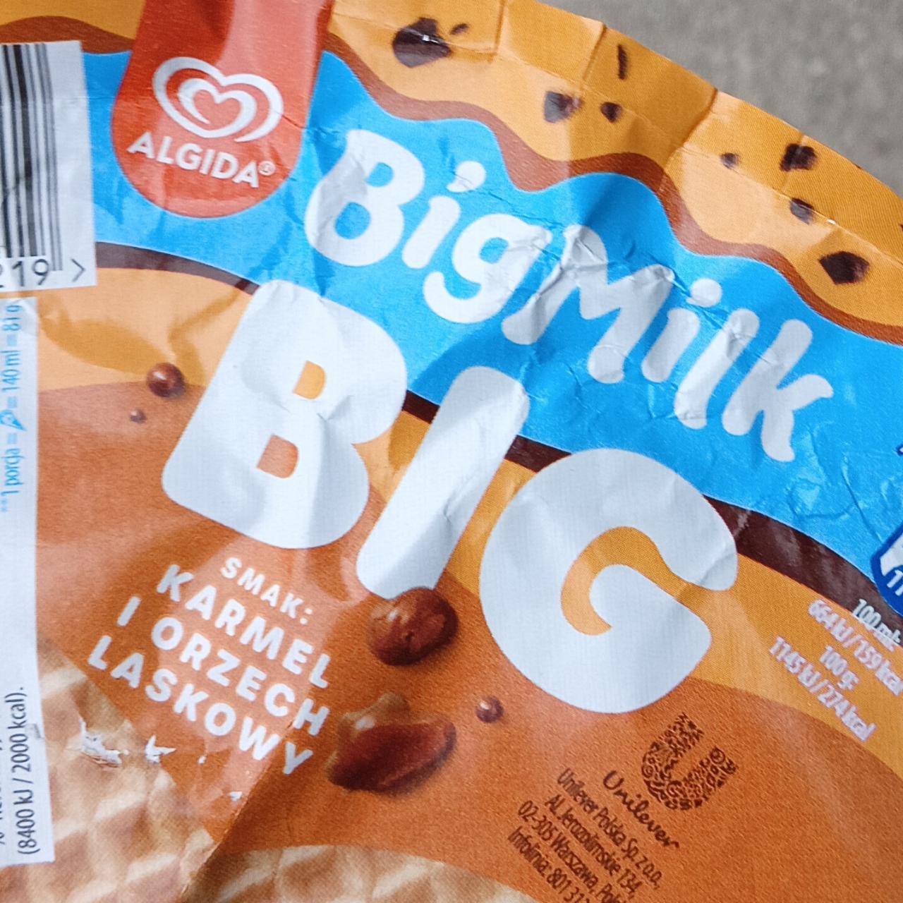 Zdjęcia - Lód big milk karmel i orzech laskowy Algida