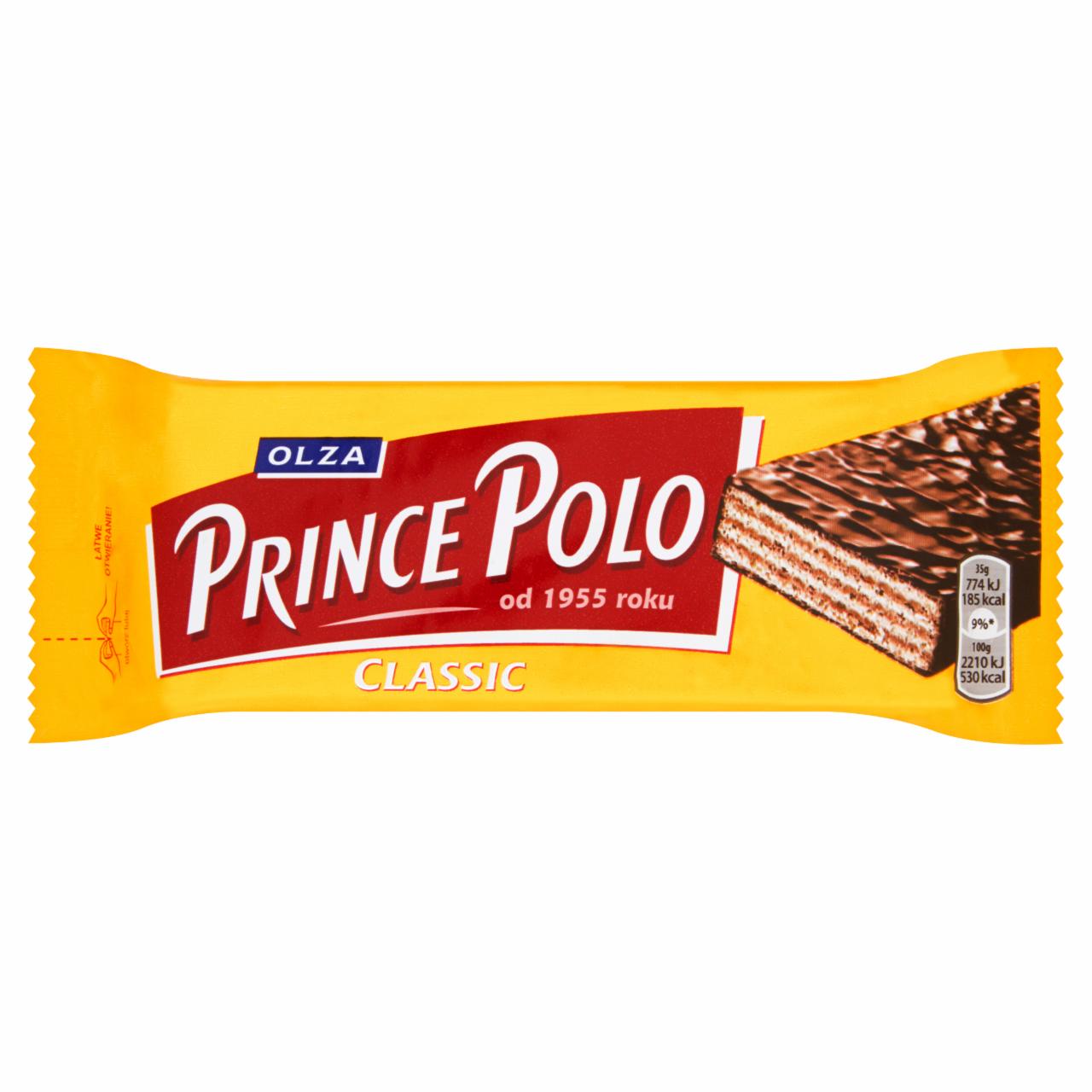 Zdjęcia - Prince Polo Classic Kruchy wafelek z kremem kakaowym oblany czekoladą 35 g