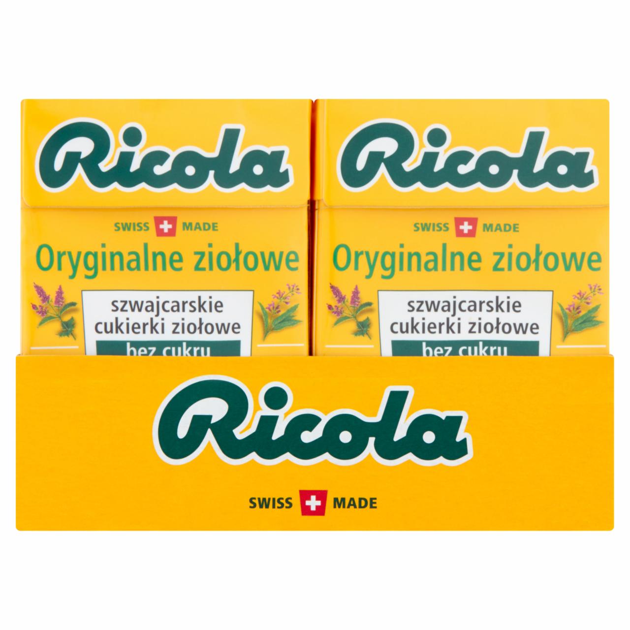 Zdjęcia - Ricola Szwajcarskie cukierki ziołowe oryginalne ziołowe 20 x 27,5 g