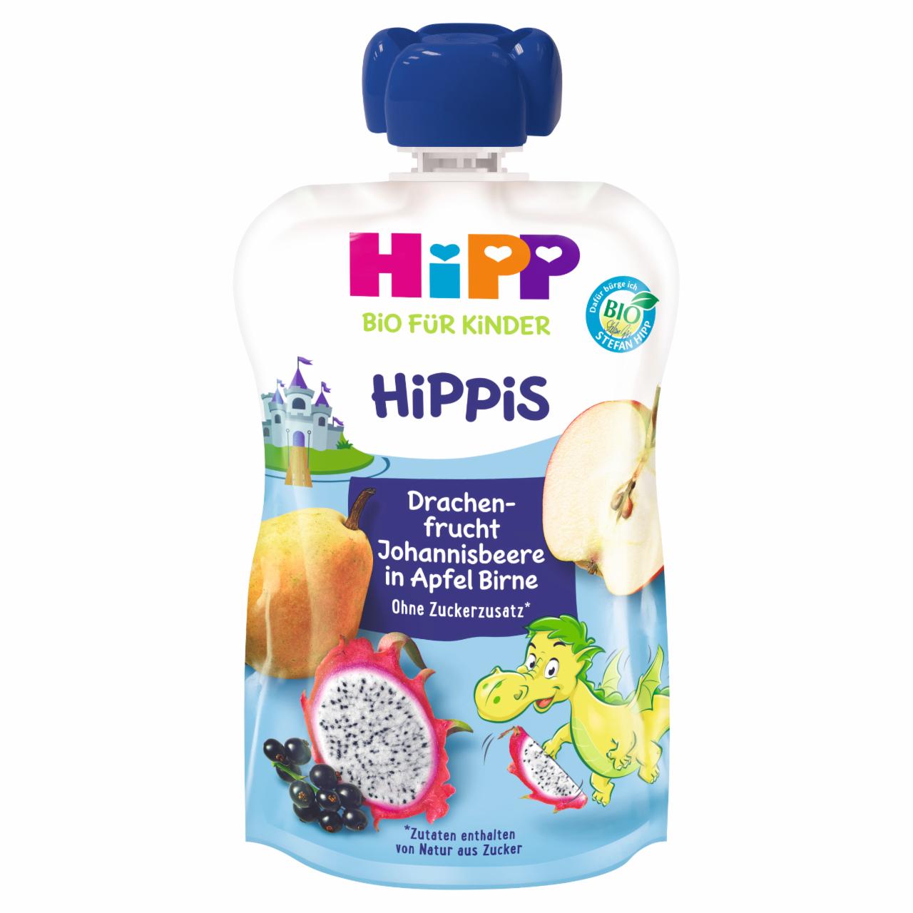 Zdjęcia - HiPP BIO HiPPiS Mus owocowy od 1. roku jabłka-gruszki-pitaja-porzeczki 100 g