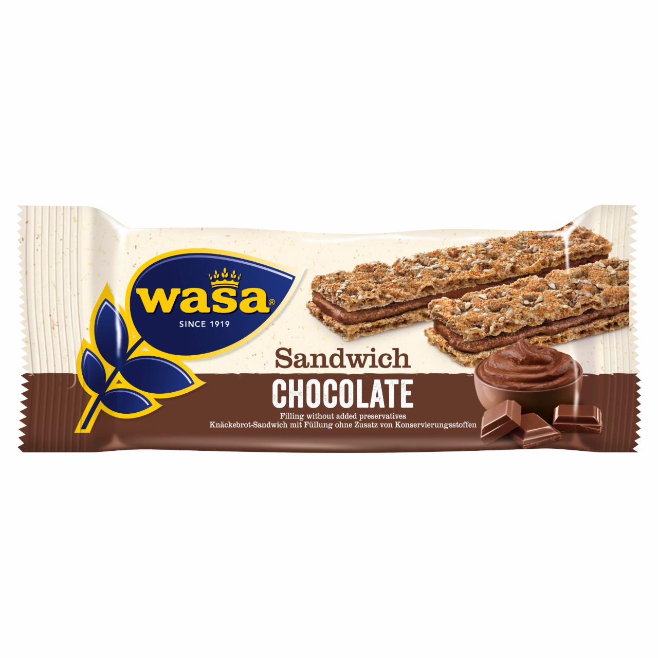 Zdjęcia - Wasa Sandwich Chocolate Kanapka 33 g (2 sztuki)