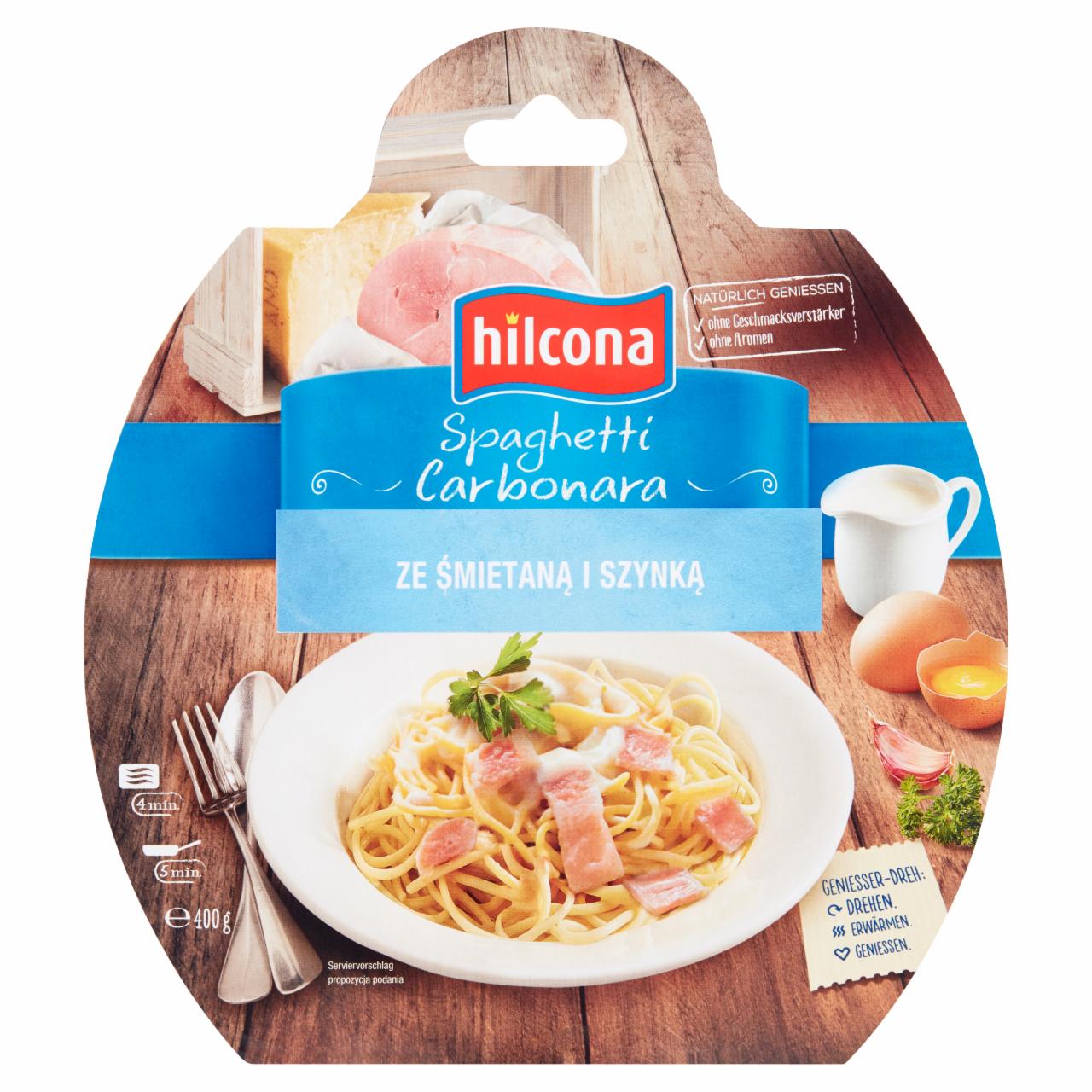 Zdjęcia - Hilcona Spaghetti Carbonara ze śmietaną i szynką 400 g